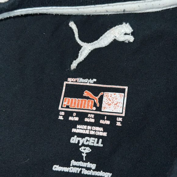 Puma men’s black size XL V-neck short sleeve T-shirt - Picture 3 of 3